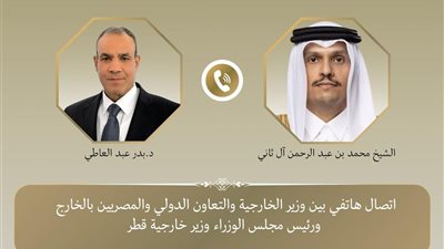 وزير الخارجية ونظيره القطري يؤكدان أهمية الحلول الدبلوماسية لخفض التصعيد الإقليمي
