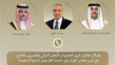 وزير الخارجية يؤكد لنظيريه السعودي والقطري أهمية استمرار المفاوضات الأمريكية ـ الإيرانية لخفض التوتر الإقليمي