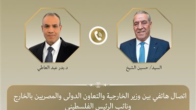 وزير الخارجية ونائب رئيس فلسطين يبحثان جهود تنفيذ وقف إطلاق النار وتطورات الأوضاع بالأراضي الفلسطينية
