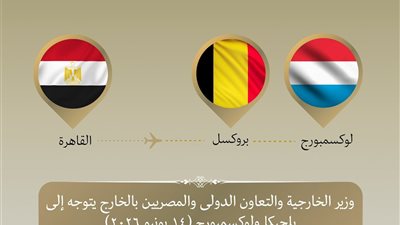 وزير الخارجية يتوجه إلى بلجيكا ولوكسمبورج لترؤس مجلس المشاركة بين مصر والاتحاد الأوروبي  