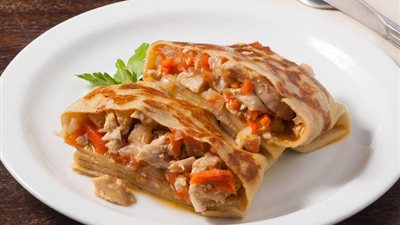 طريقة عمل كريب فاهيتا الدجاج بخطوات بسيطة مثل المطاعم 