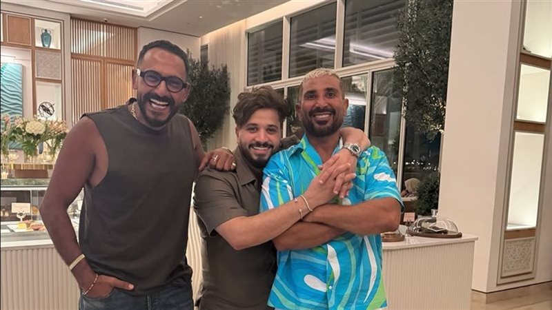 أحمد سعد مع مصطفى حجاج