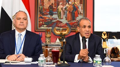 وزير الخارجية يلتقي أبناء الجالية المصرية في نيويورك ويؤكد حرص الدولة على دعم المصريين بالخارج
