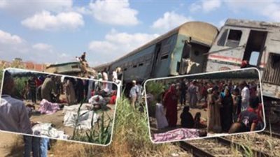 وفاة سائق القطار ومساعده في حادث تصادم سوهاج
