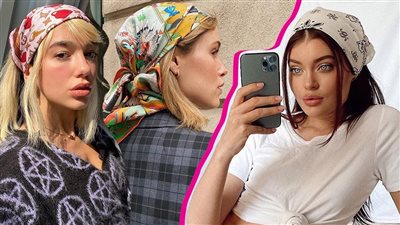 إطلالات ربيع 2021| 6 طرق لارتداء البندانا وتنسيقها مع تسريحات الشعر