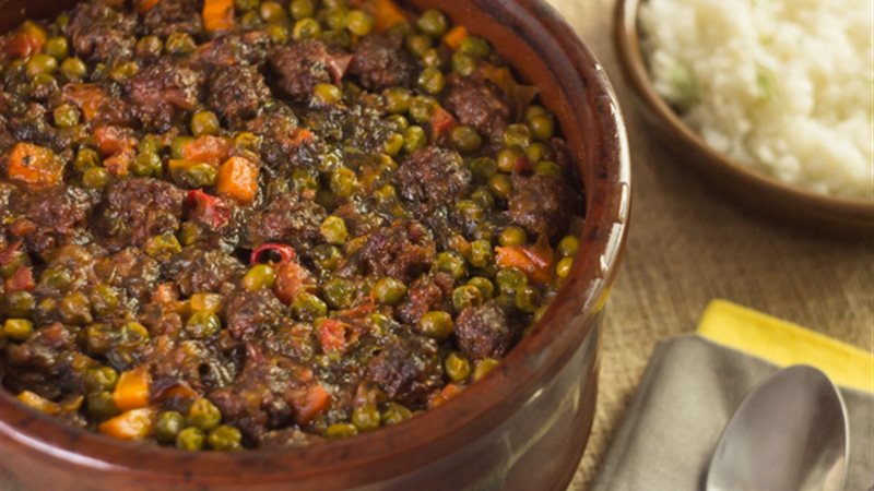 مكونات طاجن البسلة