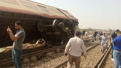 97 مصابا.. النيابة تنتقل لمعاينة موقع حادث قطار المنصورة