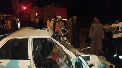 مصرع شقيقين وإصابة 6 آخرين بينهم سيدتان في حادث تصادم بالقناطر