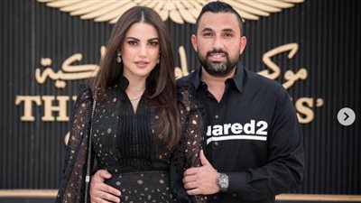 درة وزوجها في جولة بمتحف الحضارة 