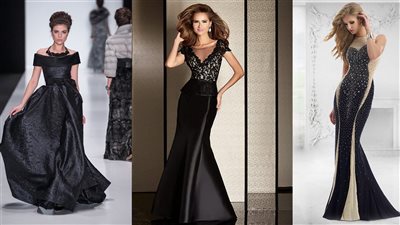 «أناقة وشياكة».. اللون الأسود موضة فساتين السهرة في صيف 2021