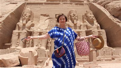 الفرنسية «ماشا ميريل» من أبو سمبل.. أخيرًا تحقق الحلم 