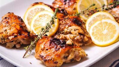 طريقة عمل فراخ مشوية بالثوم والليمون