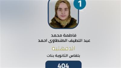 فاطمة الأولى على الثانوية العامة علمي: النظام الجديد له مميزات وعيوب.. وهادخل طب