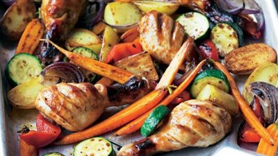 فيديو.. طريقة عمل دجاج بالخضار وصلصة الليمون