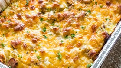 طريقة عمل صنية البطاطس باللحمة المفرومة