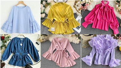 البلوزات الستان موضة من جديد || صور