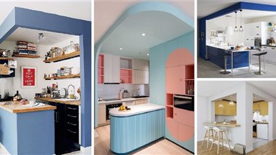 ديكورات رائعة للمطابخ المفتوحة على الصالة والريسبشن.. صور