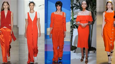 «للجريئات فقط».. البرتقالي يشعل موضة ربيع وصيف 2022| صور