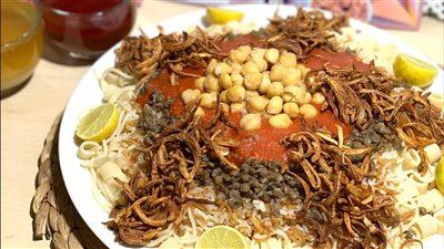 طريقة عمل الكشري بالكبدة في البيت زي المحلات