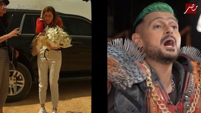 جسم عناب.. رامز جلال يتحرش بـ عائشة بن أحمد في «رامز موفي ستار»