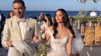 الصور الأولى من حفل زفاف بسنت شوقي ومحمد فراج