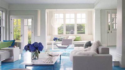 أفكار رائعة لتصميم البلكونة المفتوحة على الصالة.. «أسقف معلقة وستائر»