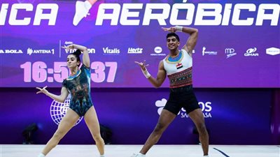 زوجي الأيروبيك المصري يحتل المركز السابع في دورة الألعاب العالمية