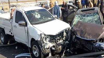 مصرع شخصين وإصابة سيدتين في حادث تصادم بالبحيرة 