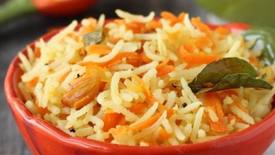 طريقة عمل الأرز بالجزر للشيف نجلاء الشرشابي