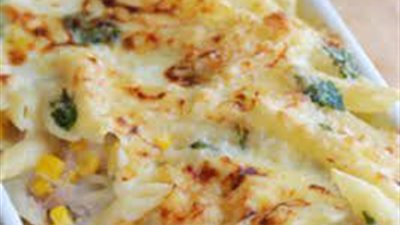 طريقة عمل صينية المكرونة باللبن والخضار للشيف غادة جميل