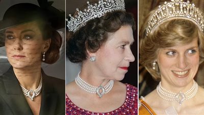بمجوهرات الملكة والأميرة ديانا.. «كيت ميدلتون» بإطلالة فخمة في جنازة إليزابيث الثانية
