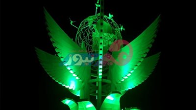 أيقونة السلام بشرم الشيخ تتزين باللون الأخضر احتفالًا باليوم الوطني السعودي الـ 92