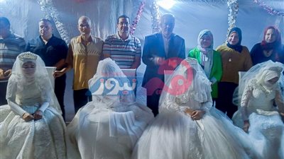 احتفالا بنصر أكتوبر.. حفل زفاف جماعي لـ4 عرائس أيتام في طور سيناء