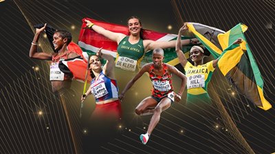 5 مرشحات لجائزة النجمة الصاعدة لسيدات ألعاب القوى 2022