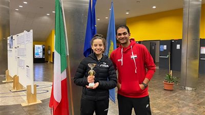 صور| احتفال الطفلة المعجزة هنا جودة بذهبيتي بطولة إيطاليا المفتوحة