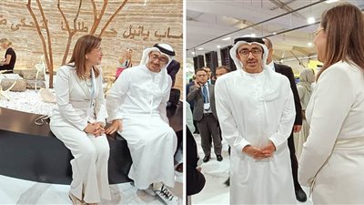 صور| وزيرة التخطيط تستقبل وزير الخارجية الإماراتي بالجناح المصري في مؤتمر المناخ