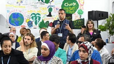 وزيرة التضامن تعقد جلسة حوارية مع ذوي الهمم في مؤتمر المناخ COP 27 