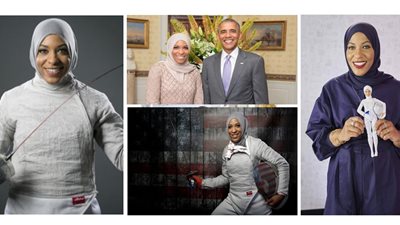 «ابتهاج محمد».. أول امرأة مسلمة أمريكية تبارز بالسيف في الألعاب الأولمبية 