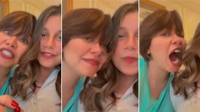 بعد عودتها لحسام حبيب.. شيرين وابنتها في فيديو على أنغام «الغزالة رايقة»