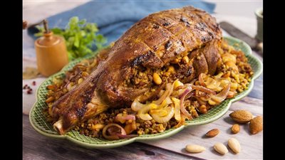 سفرة رمضان 2023| طريقة عمل موزة ضاني مع الفريك 