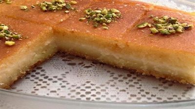 حلويات رمضان 2023| طريقة عمل البسبوسة بالقشطة 