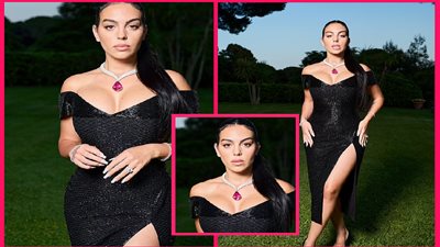 جورجينا رودريجيز ترتدي عقد ألماس قيمته مليون جنيه إسترليني بحفل أمفار السنوي