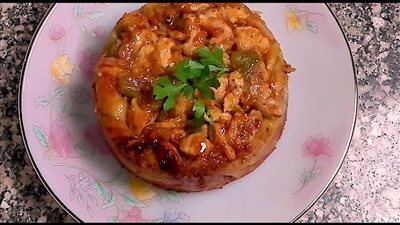 طريقة عمل طاجن المكرونة بالفراخ في المنزل