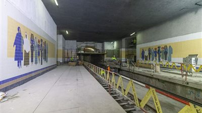 أول صور لمحطة مترو جامعة الدول العربية قبل افتتاحها