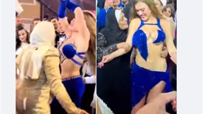 مسنة سبعينية تتحرش براقصة في مكان حساس بحفل زفاف حفيدتها (فيديو)