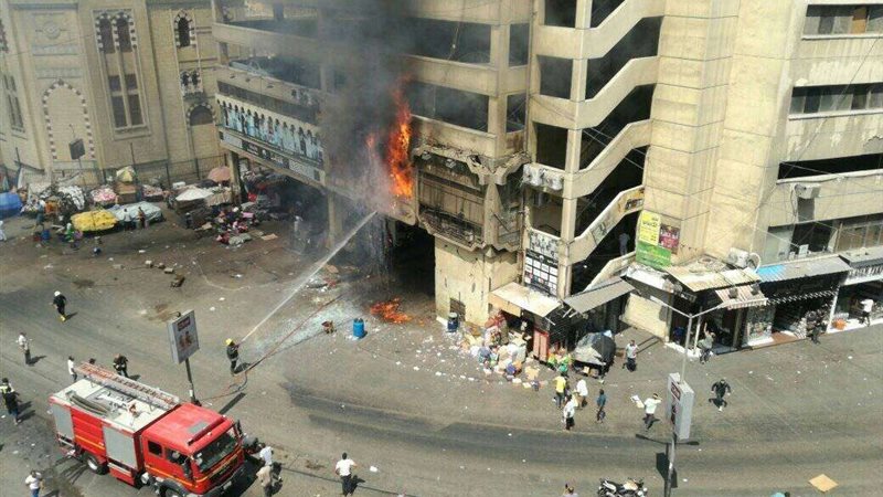 حريق جراج العتبة
