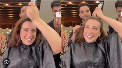 أسما شريف منير توثق لحظة حلق شعرها «ع الزيرو» مثل شيرين (فيديو)
