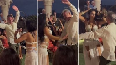 محمود حميدة يدخل في وصلة رقص مع إحدى الراقصات (فيديو)