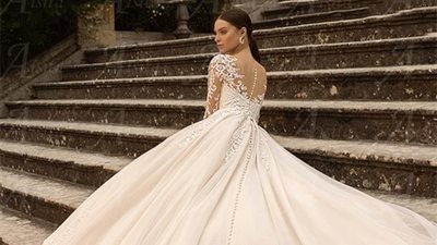 تشكلية فساتين زفاف للبنات الطويلة 2024