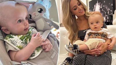 «رأسه عملاق».. باريس هيلتون تهاجم معجبيها بعد السخرية من طفلها (صور)